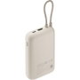 Xiaomi Power Bank 10000 mAh con cable USB-C integrado, 22,5W, Beige